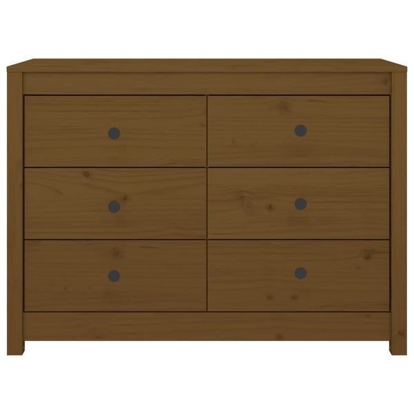 Honigbrauner Beistellschrank Kiefer Massivholz 100x40x72 cm