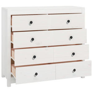 vidaXL Armoirette latérale blanc 100x40x90 cm pin massif