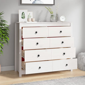 vidaXL Armoirette latérale blanc 100x40x90 cm pin massif