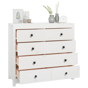 vidaXL Armoirette latérale blanc 100x40x90 cm pin massif