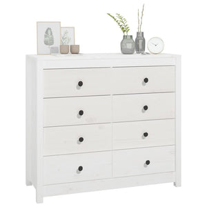 vidaXL Armoirette latérale blanc 100x40x90 cm pin massif