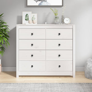vidaXL Armoirette latérale blanc 100x40x90 cm pin massif