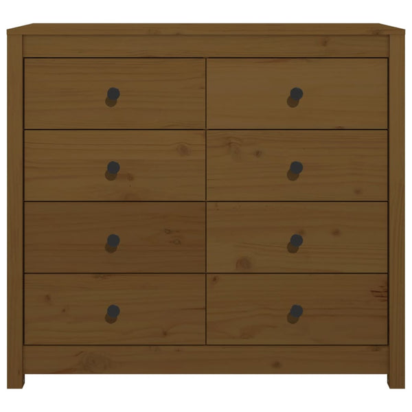 Honigbrauner Beistellschrank Kiefer Massivholz 100x90cm