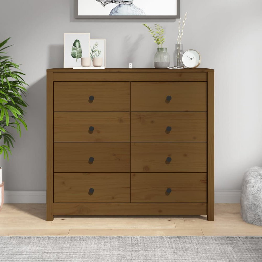 vidaXL Sideboard Honey Brown 100x40x90 cm Solid Pine Wood