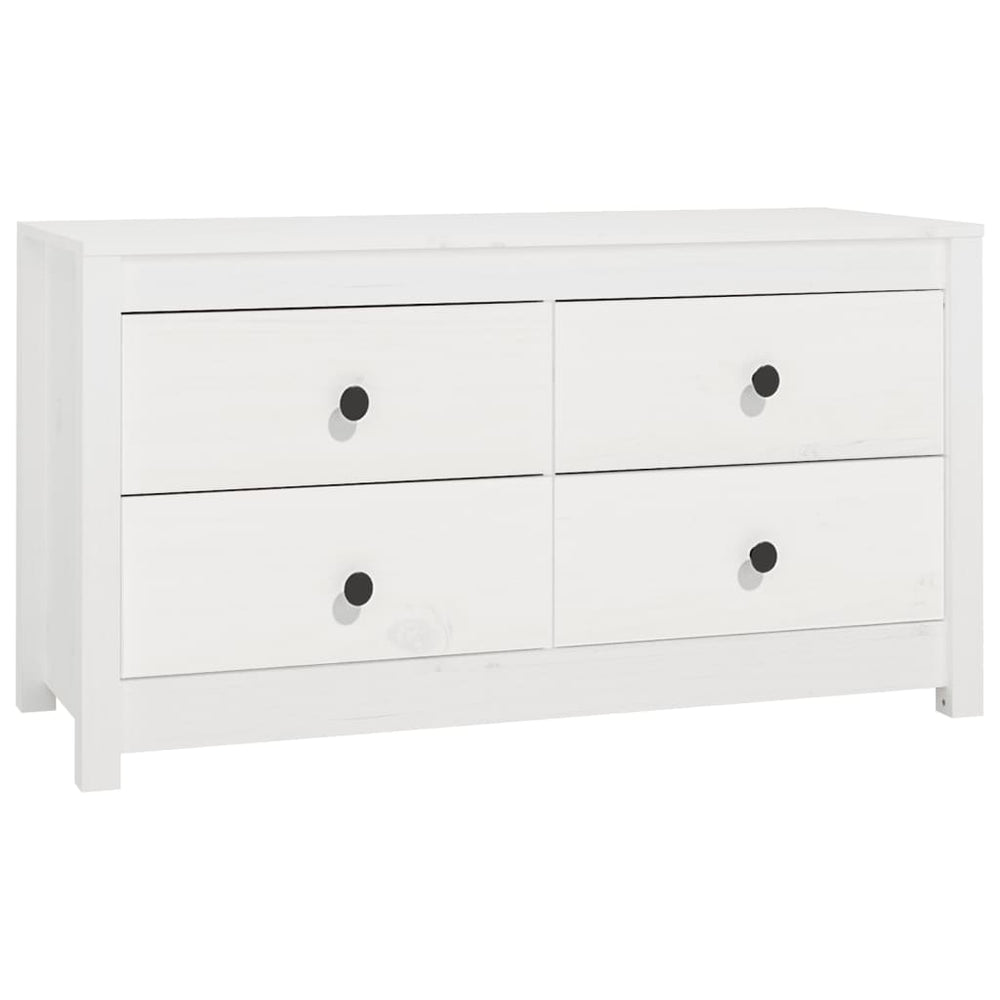 vidaXL Sideboard White 100x40x54 cm Solid Pine Wood