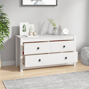 vidaXL Armoirette latérale blanc 100x40x54 cm Pin massif
