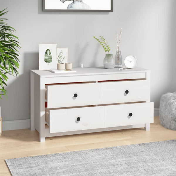 vidaXL Armoirette latérale blanc 100x40x54 cm Pin massif
