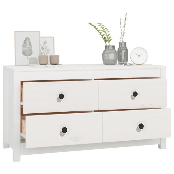 vidaXL Armoirette latérale blanc 100x40x54 cm Pin massif
