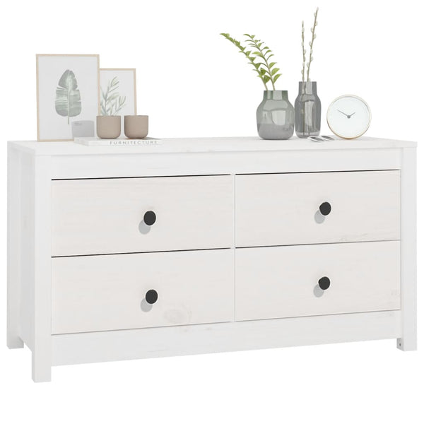 vidaXL Armoirette latérale blanc 100x40x54 cm Pin massif