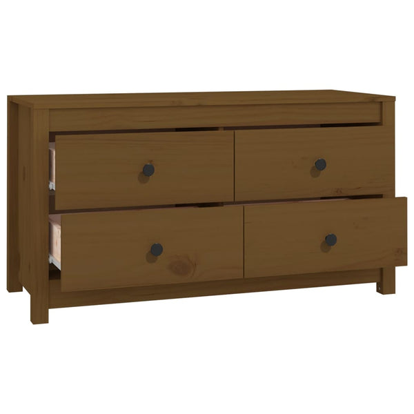 Beistellschrank Honigbraun Kiefer Massivholz 100x40x54 cm