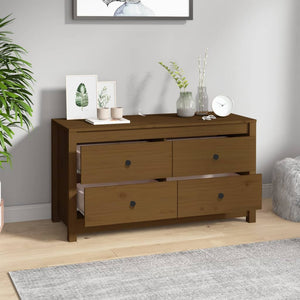 Beistellschrank Honigbraun Kiefer Massivholz 100x40x54 cm