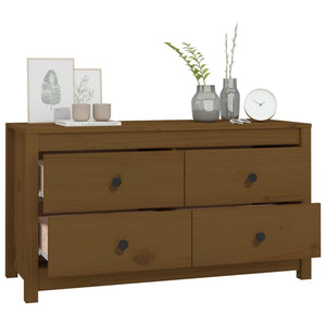 Beistellschrank Honigbraun Kiefer Massivholz 100x40x54 cm