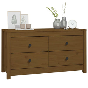 Beistellschrank Honigbraun Kiefer Massivholz 100x40x54 cm