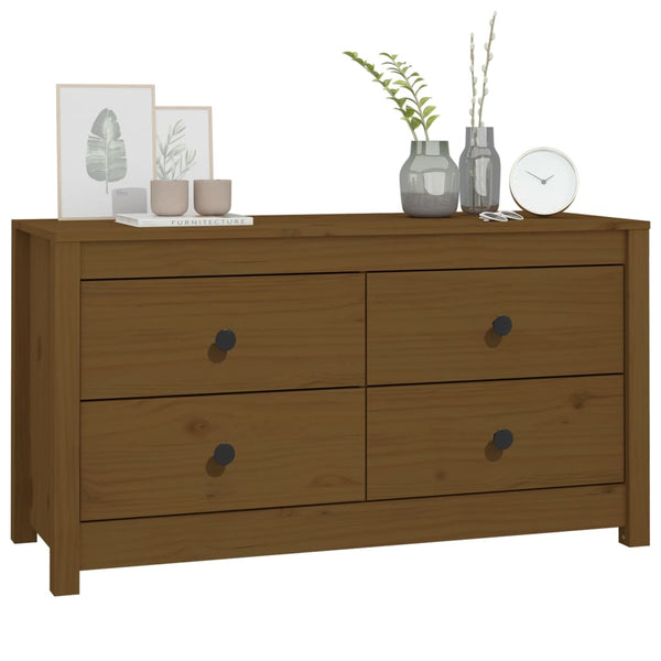 Beistellschrank Honigbraun Kiefer Massivholz 100x40x54 cm
