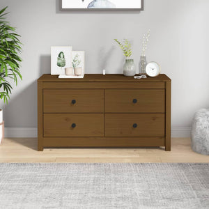 Beistellschrank Honigbraun Kiefer Massivholz 100x40x54 cm