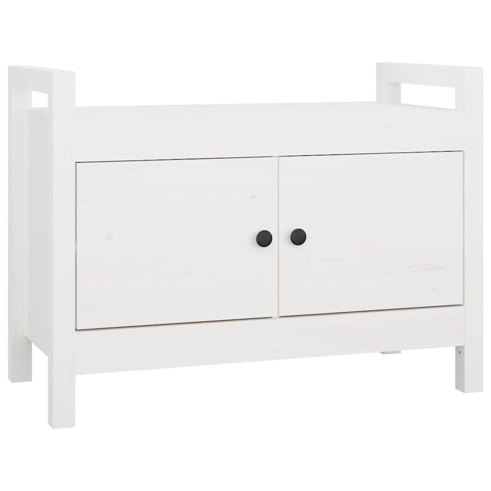 vidaXL Banc d'entrée blanc 80x40x60 cm bois de pin massif
