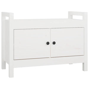 Weiße Flurbank Kiefer massiv 80cm