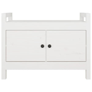 Weiße Flurbank Kiefer massiv 80cm