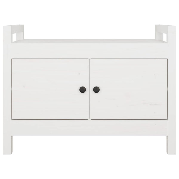 Weiße Flurbank Kiefer massiv 80cm