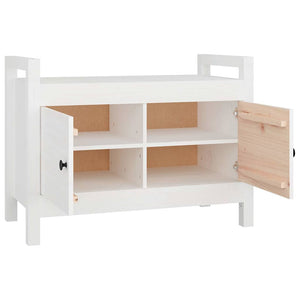 Weiße Flurbank Kiefer massiv 80cm