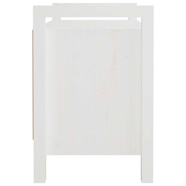Weiße Flurbank Kiefer massiv 80cm