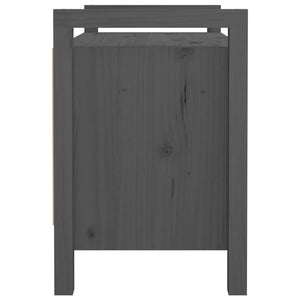 Graue Flurbank 80 cm Kiefer Massivholz