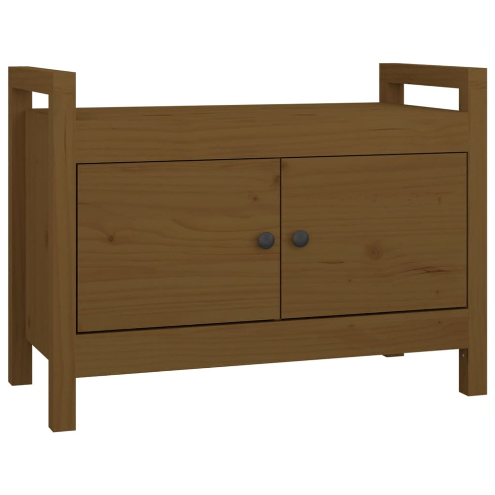 vidaXL Banc de couloir marron miel 80x40x60 cm bois de pin massif