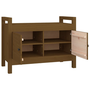 Flurbank Honigbraun 80x40x60cm Kiefer Massivholz