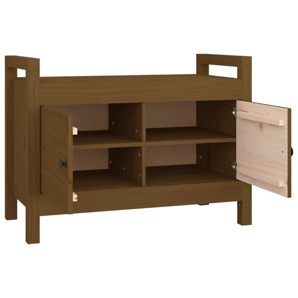 Flurbank Honigbraun 80x40x60cm Kiefer Massivholz