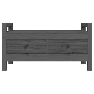 Graue Flurbank Kiefer Massivholz 80cm