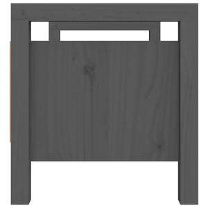 Graue Flurbank Kiefer Massivholz 80cm