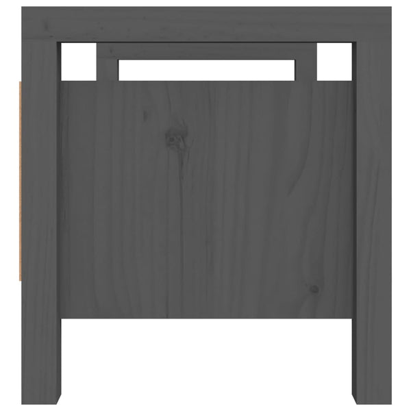 Graue Flurbank Kiefer Massivholz 80cm