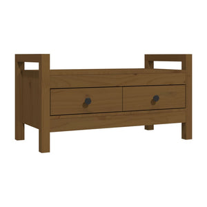 Flurbank Honigbraun Kiefer Massivholz 80 cm