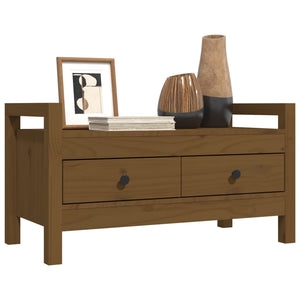 Flurbank Honigbraun Kiefer Massivholz 80 cm