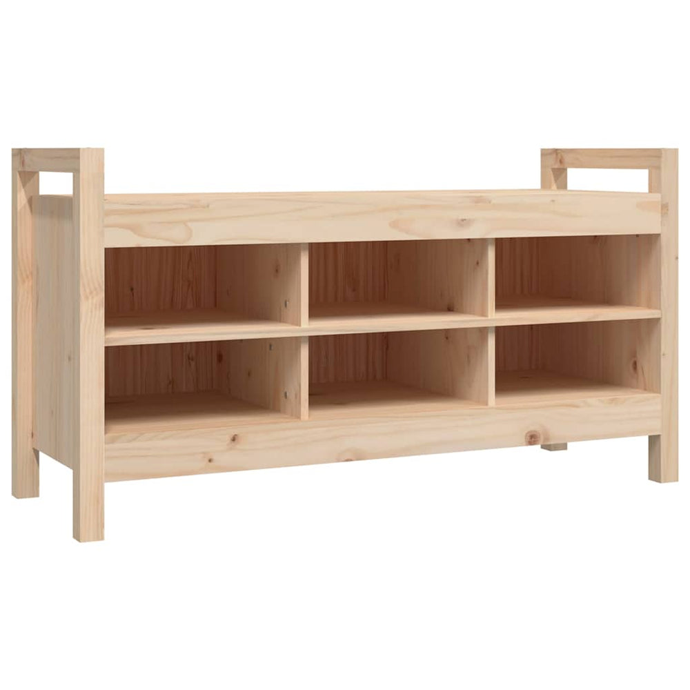 vidaXL Hallway Bench 110x40x60 cm Solid Pine Wood