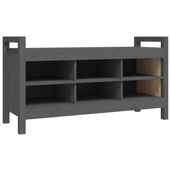 Graue Flurbank Kiefer Massivholz 110cm