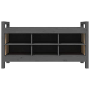 Graue Flurbank Kiefer Massivholz 110cm