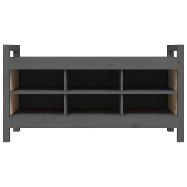 Graue Flurbank Kiefer Massivholz 110cm