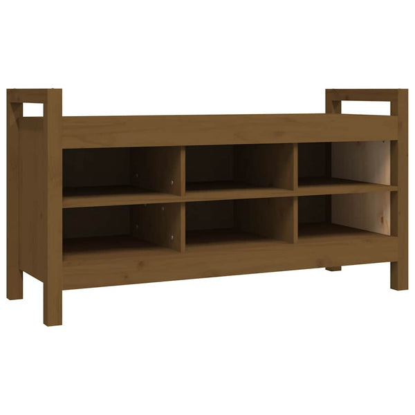 Flurbank Honigbraun Kiefer Massivholz 110 cm