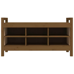 Flurbank Honigbraun Kiefer Massivholz 110 cm