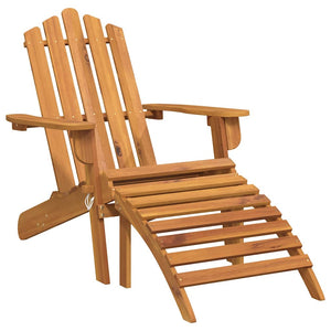 vidaXL Chaises de jardin Adirondack avec repose-pieds 2 pcs Bois d'acacia massif
