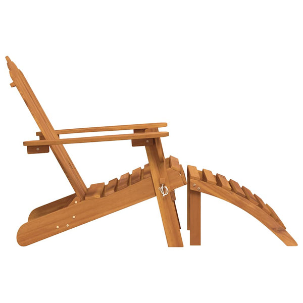 vidaXL Chaises de jardin Adirondack avec repose-pieds 2 pcs Bois d'acacia massif