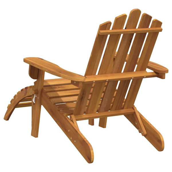 vidaXL Chaises de jardin Adirondack avec repose-pieds 2 pcs Bois d'acacia massif