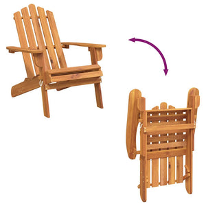 vidaXL Chaises de jardin Adirondack avec repose-pieds 2 pcs Bois d'acacia massif