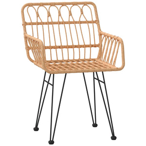 Gartenstühle 2er Set PE-Rattan