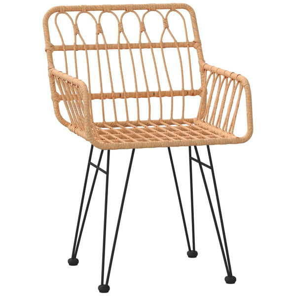 Gartenstühle 2er Set PE-Rattan