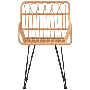 Gartenstühle 2er Set PE-Rattan