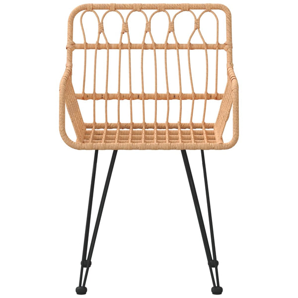 Gartenstühle 2er Set PE-Rattan