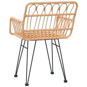 Gartenstühle 2er Set PE-Rattan