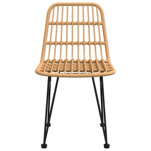 Gartenstühle 2er Set PE-Rattan